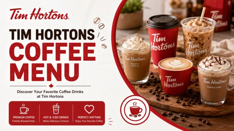 Tim Hortons Coffee Menu