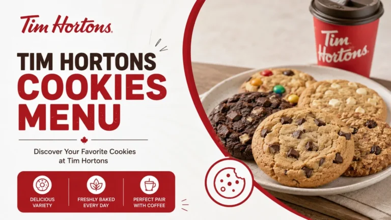 Tim Hortons Cookies Menu