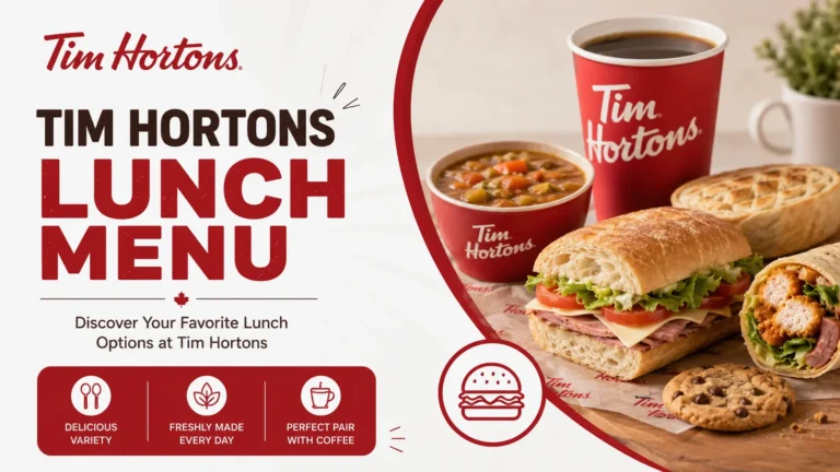 Tim Hortons Lunch Menu
