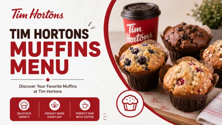 Tim Hortons Muffins Menu