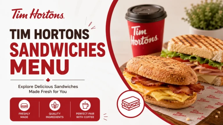 Tim Hortons Sandwiches Menu
